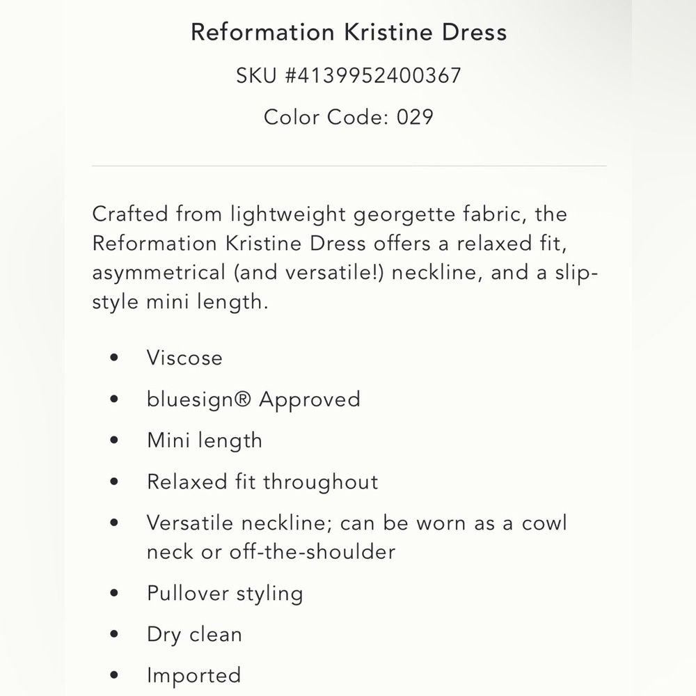 Reformation Kristine Dress Size 2 NWT - Picture 5 of 12